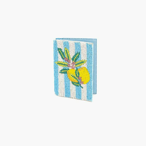 Funda Doble para Pasaporte Hecha a Mano con Cuentas, 100% Algodón, Rayas Coloridas, Elegante, Plegable, Multifuncional, con Imán para Viajes al Aire Libre - Product Image 3