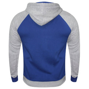 Sudadera con Capucha para Hombre, Color Azul Grisáceo, Manga Raglán, Estilo Casual, Corte Holgado, 100% Algodón, Impermeable, para Invierno - Product Image 3