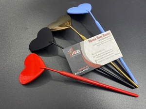 Espejo cosmético en forma de corazón con revestimiento de color personalizado, rojo, dorado, Negro, Rosa, desnudo, acero inoxidable, inspección de pestañas, espejo de bolsillo de plástico - Product Image 2