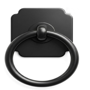 Tiradores de Anillo Plegables para Armario en Negro Mate con Placa Trasera – Tiradores de Cajón Vintage para Muebles de Cocina - Product Image 2