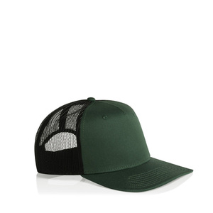 Casquette Trucker en Maille 5 Panneaux Personnalisée de Haute Qualité – Vert Foncé & Noir, Casquette de Baseball Ajustable à Fermeture Snapback pour Hommes et Femmes - Product Image 3
