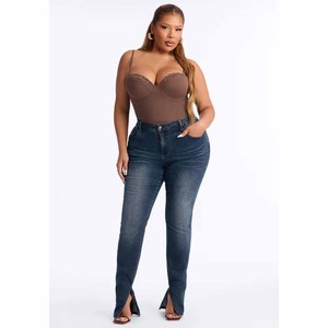 Skinny Fit Jeans <b>Women</b> High Waisted Slimming Denim <b>Trousers</b> Super <b>Stretch</b> Pencil Pants Dark Blue Lady Sexy Pants - Product Image 3