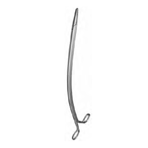 Passer-tube thoracique courbé, diamètre de l'axe 10 mm, sans cliquet, longueur de travail 28 cm, longueur totale 33 cm - ZETOMEDPRO - Product Image 6