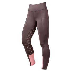 Culotte d'équitation pour femme en velours d'hiver léger, taille haute élastique, avec assise intégrale et 2 poches - Product Image 2