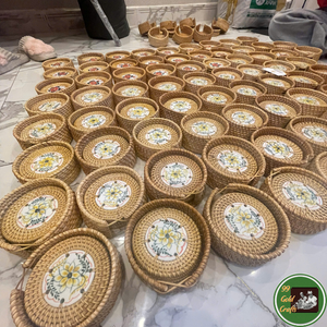 Plateau en rotin tressé, matériau en rotin naturel, pour la placement des boissons sur la table, décoration intérieure, artisanat du Vietnam, export en gros - Product Image 2