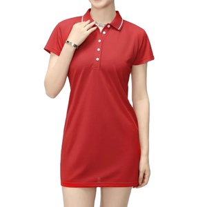 Camiseta de Polo de manga corta informal para mujer, camiseta de golf de tenis personalizada al por mayor, transpirable, de punto, patrón sólido comprimido - Product Image 1