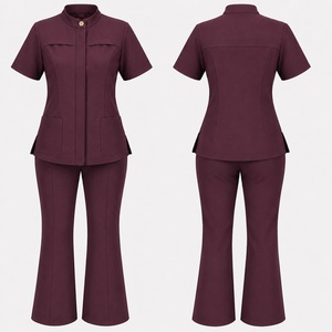 Conjuntos de Uniformes Médicos de Tela Twill Ecológica, Modernos, para Enfermería, Uso Hospitalario, Color Personalizado, Alta Calidad, Venta al Por Mayor - Product Image 3