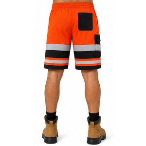 Shorts de travail unisexe personnalisés haute visibilité, solides, vintage, de sécurité, imperméables, écologiques, respirants, grandes tailles, avec taille élastique - Product Image 3