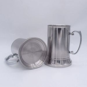 Chope à bière en métal à double paroi de 450 ml et 580 ml avec poignée de luxe en alliage de zinc - Product Image 2