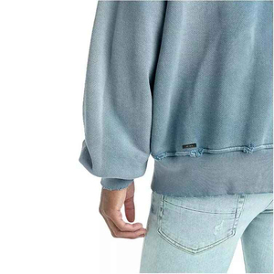Sweat-shirt noir oversize pour homme avec logo frontal, style gothique, coupe classique, en coton French Terry respirant, éco-responsable, avec poche, pour l'hiver - Product Image 4