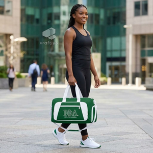 Bolsa de Viaje Deportiva de Gran Capacidad Iota Phi Lambda Sorority para Mujer, Color Verde y Blanco, con Compartimento para Zapatos, Bolsa de Fin de Semana - Product Image 5