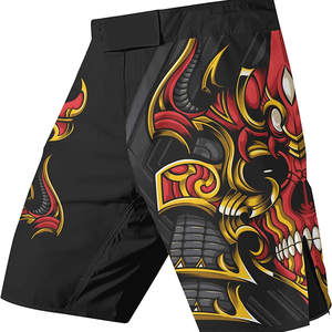 Shorts MMA tendance et fonctionnels 100 % polyester avec fermeture à crochet, durables, respirants, imprimés par transfert thermique, légers, logo personnalisé - Product Image 2