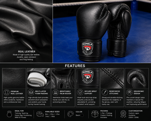 Guantes de Boxeo Profesionales Verticales Portátiles de Cuero Genuino Personalizables de Alta Calidad para Entrenamiento de Boxeo - Product Image 6