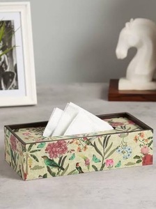 Mesa de Cocina Rectangular Multifuncional de MDF Estampado con Efecto Mármol de ILAHI, Hecha a Mano, con Soporte de Almacenamiento No Plegable - Product Image 2