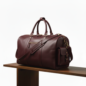 Sac de voyage léger en coton beige de luxe avec fermeture éclair, bandoulière réglable et design élégant à porter à la main - Product Image 2