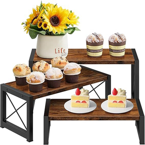 <b>3</b> <b>Tier</b> Cupcake <b>Stand</b> & Wood Display Risers Dessert <b>Stands</b> for Cup <b>Cake</b> or Food Riser Display <b>Stand</b> <b>Cake</b> <b>Stand</b> - Product Image 1