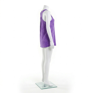 เสื้อกล้ามออกกำลังกายสำหรับผู้หญิง ยี่ห้อ KY ลดราคาพิเศษสำหรับฤดูร้อน รับผลิตตามแบบ (OEM) ขายส่ง เนื้อผ้าระบายอากาศดี ดีไซน์สวยหวาน แบบ Racerback สำหรับเล่นโยคะและออกกำลังกาย - Product Image 4