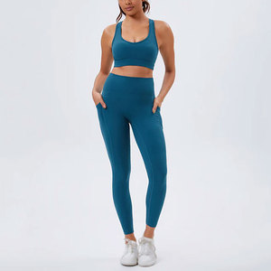 Ropa Deportiva, Conjunto de Yoga de 2 Piezas para Mujer, 100% Transpirable, Hecho con Spandex, Conjunto de Yoga de 2 Piezas para Mujer - Product Image 1