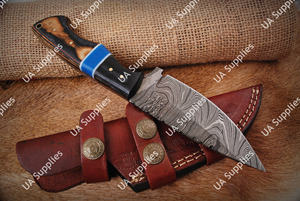 Cuchillo de Caza de Hoja Fija de Acero de Damasco OEM al por Mayor, Personalizado para Camping, Pesca, Profesional, EDC, Multifuncional, DIY - Product Image 4