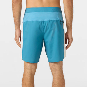 Shorts de bain recyclés pour hommes, bleu clair, imprimé éléphant, séchage rapide, avec cordon de serrage élastique à la taille et poches - Product Image 5