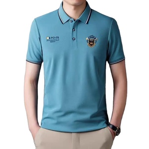 เสื้อโปโลผู้ชายคุณภาพสูง แขนสั้น สำหรับธุรกิจและกอล์ฟ ระบายอากาศได้ดี ผ้าโพลีเอสเตอร์สำหรับฤดูร้อน ปักลาย พร้อมกระดุม - Product Image 6