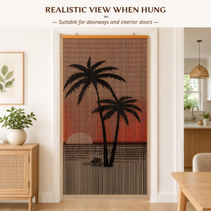 Luxury Bamboo Beaded Curtains Bamboo Bead Door Curtain for Hotel Rooms Resort Villa Interior Decoration Custom Design - Product Image 5
