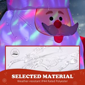 Outsunny 6 'Kerst Santa Claus Roterende Magische Bal Licht Kerst Buitentuin Decoraties Opgeblazen Gazon Tuinfeest Display - Product Image 4