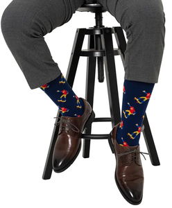 Customized <b>Wool</b> Crew Socks Tie <b>Dye</b> Gradient Knitted Warm Breathable Long Cuff Socks for Autumn Winter For Women Men And Kids - Product Image 3