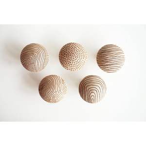 Poignées de tiroir en bois massif naturel pour armoire de cuisine, placard, meubles, quincaillerie, couteaux à dîner - Product Image 1