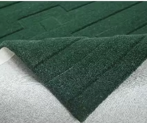 Tapis en laine tufté à la main, motif géométrique, poils longs, écologique, antidérapant, décoration intérieure moderne, luxe, disponible - Product Image 3