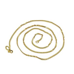 Colliers en laiton plaqué or micro 14K 18K 24K, chaînes serpentines S-Link, design moderne, chaînes de mode pour femmes, vente en gros - Product Image 3