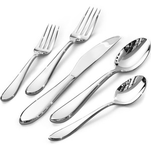 Ensemble de couverts à prise confortable le plus vendu, par le fabricant de premier plan, en acier argenté - Product Image 1