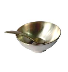 Bol à glace en bronze avec cuillère – Service élégant pour desserts lors de réceptions à domicile - Product Image 1