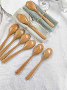 Cuillère en bois gravée sur mesure avec enveloppe en lin, artisanat Khadim SP-3, compatible lave-vaisselle et micro-ondes, lavage à la main uniquement, ustensiles - Product Image 2
