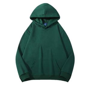 Men's <b>Black</b> Hooded Pullover <b>Sweatshirt</b> Regular Fit Regular Sleeve Solid Color 100% Cotton French Terry Eco-friendly Streetwear - Product Image 6
