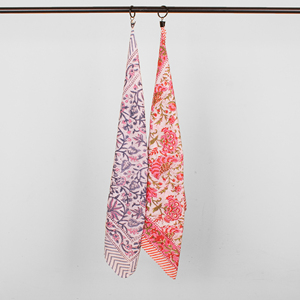 Paisley Cotton Block Printed Bandana <b>Square</b> <b>Scarf</b> Unisex Ethnic Style Spring Summer Use Neckerchief - Product Image 2
