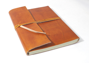Promotional Hand Bound Recycled Cotton <b>Paper</b> Notebook <b>Orange</b> Leather Journal Women Men Daily Planner Gratitude Journal - Product Image 2