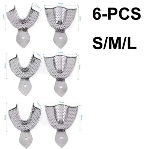 Bandeja de Impresión Dental Profesional de Acero Inoxidable con Orificios para Dientes Superiores e Inferiores, Agarre Ergonómico, 6 Posiciones de Mandíbula - Product Image 6
