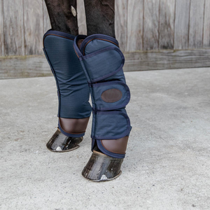Horse Shipping Boots Polyester <b>Foam</b> <b>Padding</b> Boots Customize Logo Hot Selling Equestrian Blue Black Horse Travel Boot - Product Image 2
