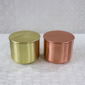 Premium Quality <b>Copper</b> Candle Jar with lid Natural Finish 4oz 8oz 10oz Luxury <b>Copper</b> Jar for Candles luxury candle jar with logo - Product Image 5
