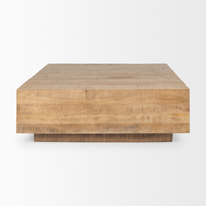 Mesa de Centro Cuadrada de Madera Maciza Rústica - Product Image 1