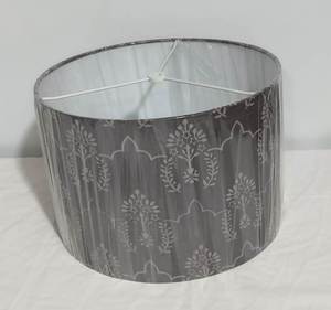 Modern ikat drum <b>lamp</b> <b>shade</b> featuring an elegant printed floral pattern with Spider fittings best for floor <b>lamp</b> & pendent <b>lamp</b> - Product Image 2