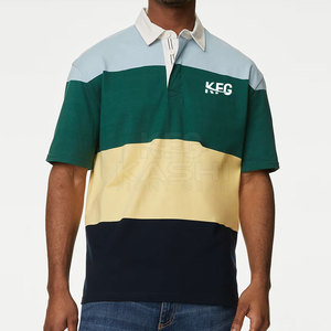Camiseta de rugby para hombre, ligera, de bajo precio, al por mayor, con logotipo personalizado, tela de algodón, para pedidos al por mayor de equipos. - Product Image 4
