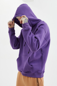 Sweat-shirt à capuche en polaire pour homme, chaud et confortable, à manches longues, avec poignets côtelés et poche kangourou, pour l'automne et l'hiver - Product Image 3