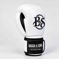 Gants de boxe en cuir blanc avec fermeture personnalisée pour adultes, usage d'entraînement, design respirant 2026