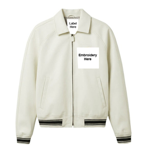 Chaqueta de Cuero Genuino para Hombre, Diseño Personalizado al por Mayor, Chaqueta de Invierno Cálida, Impermeable, de Lona Marrón - Product Image 3