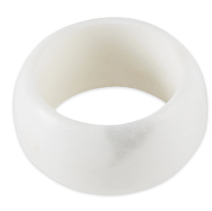 Ensemble d'anneaux de serviette de table en marbre blanc, luxueux, faits à la main, de qualité supérieure, écologiques, personnalisables, modernes et luxueux - Product Image 1