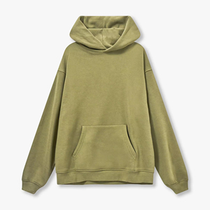 2026 High Demand Men's Regular Fit Custom Hooded Knitted Fleece Winter Sweatshirt Regular Sleeve Solid Color Casual Eco-Friendly - Product Image 1