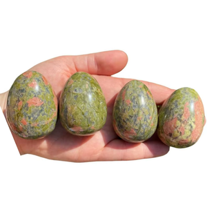 Huevo Yoni de Piedra Natural Unakita, Huevo de Jade Semiprecioso para Protección Energética, Ejercicio Vaginal, Tallado, Feng Shui Directo - Product Image 5