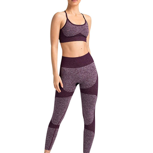 Yoga Wear Manufacture Customized Fitness Women Yoga Set Women Seamless Gym Wear Workout Women's 2 piece set - Product Image 1